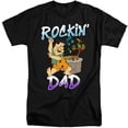 thumbnail image 1 of Flintstones Rockin' Dad Unisex Adult Tall T Shirt,Black, X-Large, 1 of 2
