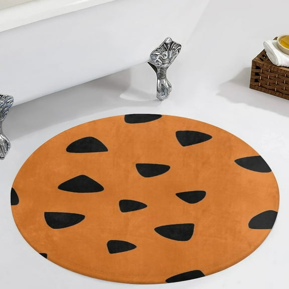 Flintstones Texture Round Carpet Circle Rug Outdoor Patio Area Rug Washable Large Area Rugs Hallway Room Decor Fitness Mats