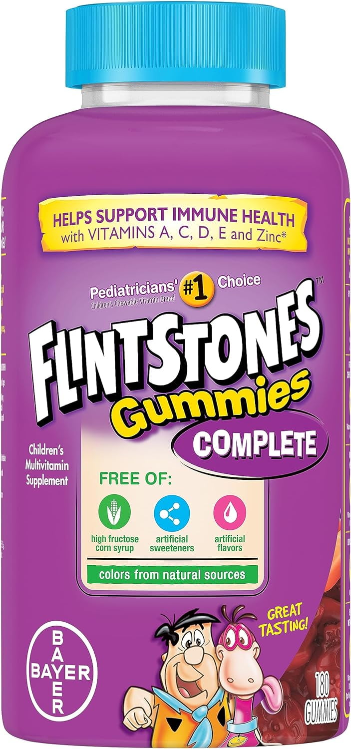 Flintstones Vitamins Complete Gummies, Kids Vitamins with Vitamin C for