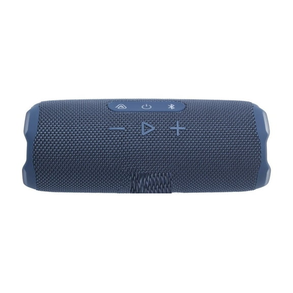 Flip 7 - Portable waterproof and drop-proof speaker, Bold Pro Sound with AI Sound Boost, 16Hrs of Playtime, and PushLock system with interchangeable accessories (Blue)