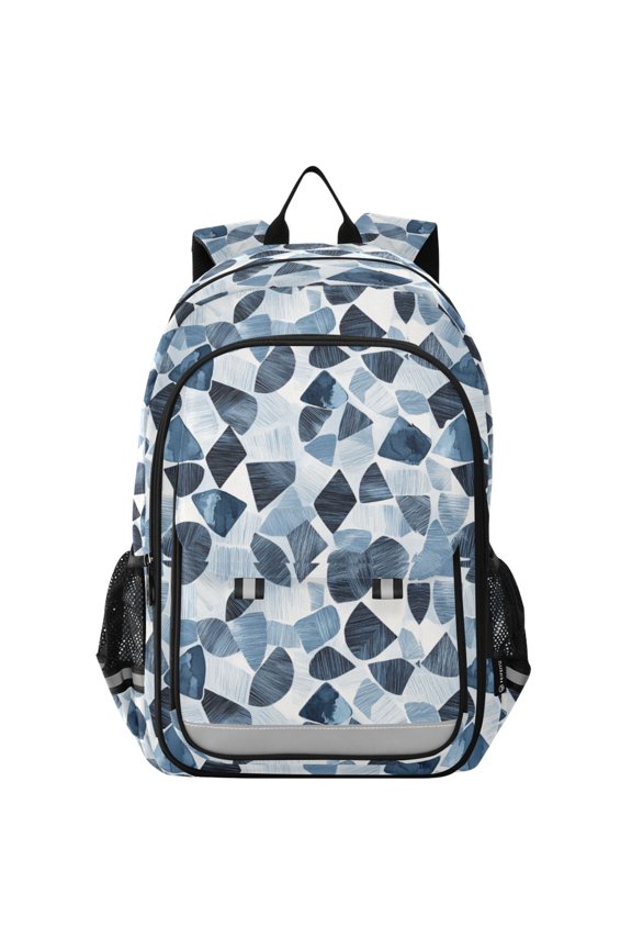 Flip Backpack Cool Toned Modern Pattern Elementary School Backpack Lightweight Bookbag for School Travel