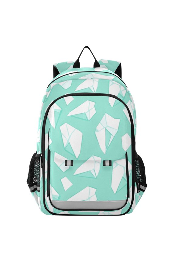 Flip Backpack Fresh and Green Design Elementary School Backpack Lightweight Bookbag for School Travel