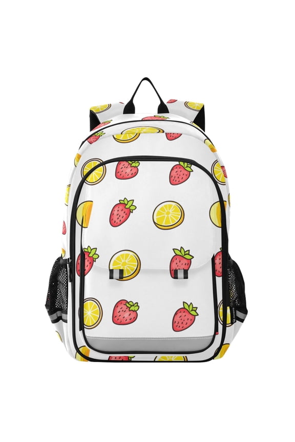 Flip Backpack Fruit Series Elementary School Backpack Lightweight Bookbag for School Travel