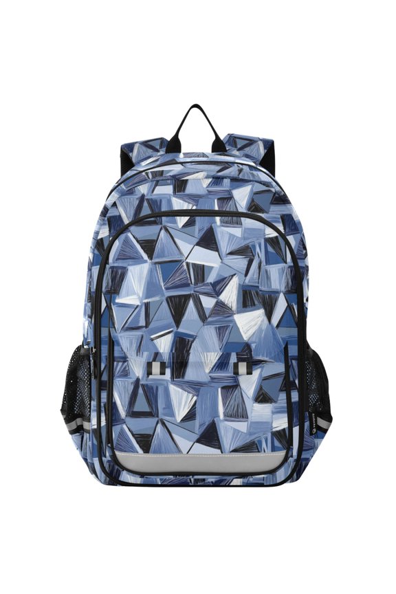 Flip Backpack Modern Abstract Pattern Elementary School Backpack Lightweight Bookbag for School Travel