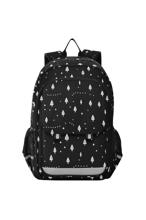 Flip Backpack Modern Design Pattern Tree Elementary School Backpack Lightweight Bookbag for School Travel