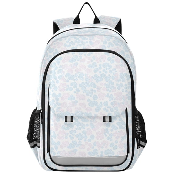 Flip Backpack Pastel Flower Dots Elementary School Backpack Lightweight Bookbag for School Travel