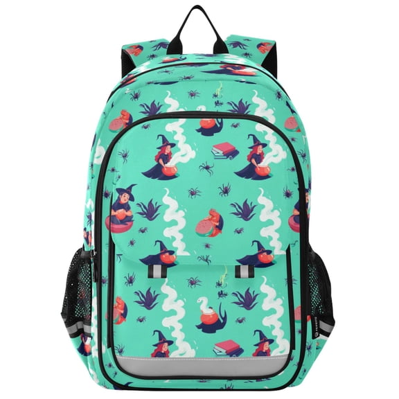 Flip Backpack Witches Brewing Potions Elementary School Backpack Lightweight Bookbag for School Travel