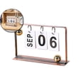 thumbnail image 1 of Flip Calendar 2026 Wood Block Daily Calendar Metal Flip Desktop Standing Calender for Farmhouse Office Wedding Desktop Decor, 1 of 6