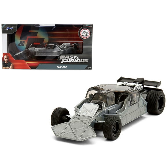 Flip Car Raw Metal "Fast & Furious 6" (2013) Movie "Fast & Furious" Series 1/32 Diecast Model Car by Jada