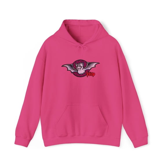 Flip Cartoon Bat Tom Penny Skateboard 2000s Vintage Classic Rare Hoodie Print - XL / Heliconia