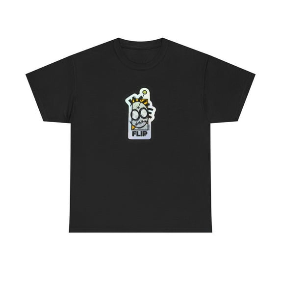 Flip Cartoon Burton 2 Skateboard 2000s Vintage Rare Classic T Shirt Print - Black / 4XL