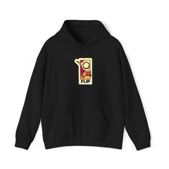 Flip Cartoon Burton Saari Skateboard 2000s Vintage Classic Rare Hoodie Print - M / Black