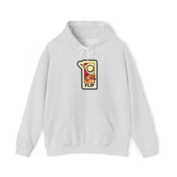 Flip Cartoon Burton Saari Skateboard 2000s Vintage Classic Rare Hoodie Print - S / Ash