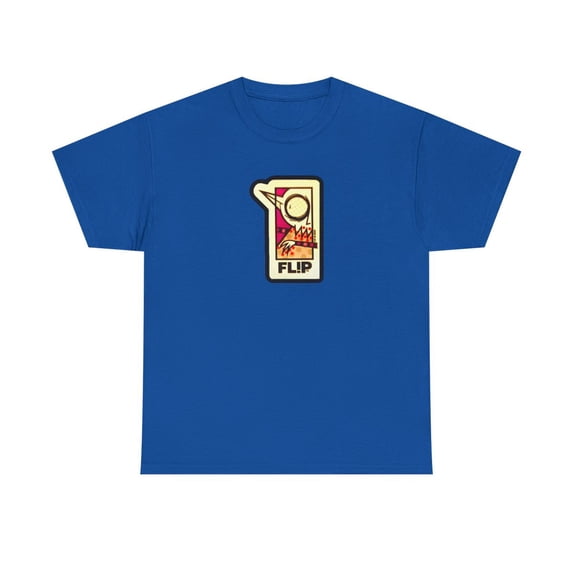 Flip Cartoon Burton Skateboard 2000s Vintage Rare Classic T Shirt Print - Royal / XL
