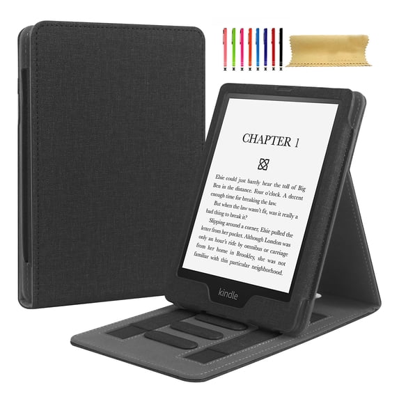 Flip Case for Amazon Kindle 11th Generation 2022 - Slim Fit Multi-Viewing Stand Cover with Auto Wake/Sleep Case Cover for Amazon Kindle 11th Generation 2022 Edition E-Reader, Black