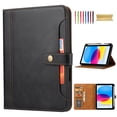 thumbnail image 1 of Flip Case for Apple iPad 11th 10th Generation 2025 2022 10.9", Pencil Holder Smart Cover Auto Sleep Wake Protective Documents Pocket Stand Snap Closure Case for iPad 11th 10th Gen 10.9 Inch, Black, 1 of 7