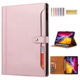 thumbnail image 1 of Flip Case for Apple iPad Air 11" 2025 2024/Pro 11 2022/2021/2020/2018/ iPad Air 5th 4th Gen 10.9", Pencil Holder Smart Cover Auto Sleep Wake Protective Documents Pocket Stand Snap Closure,Rosegold, 1 of 7