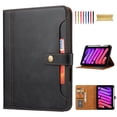 thumbnail image 1 of Flip Case for Apple iPad mini 7th Gen (A17 Pro)/ iPad Mini 6th Gen 8.3", with Pencil Holder Smart Cover Auto Sleep Wake Protective Documents Pocket Stand Snap Closure Case for iPad mini 7 6, Black, 1 of 7