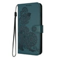 thumbnail image 1 of Flip Case Compatible with Apple iPhone 16, Mandala Embossed Premium PU Leather Hand Wrist Cards Holder Folio Stand Luxury Protective Drop Proof Phone Case for iPhone 16,Darkgreen, 1 of 7