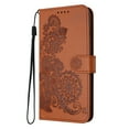 thumbnail image 1 of Flip Case Compatible with Google Pixel 7, Mandala Embossed Premium PU Leather Hand Wrist Cards Holder Folio Stand Luxury Protective Drop Proof Phone Case for Google Pixel 7,Brown, 1 of 8