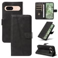 thumbnail image 1 of Flip Case Compatible with Google Pixel 8a || Skin Feel Leather Wallet Phone Case for Google Pixel 8a || TPU Inner with Viewing Stand & Card Holder || Wrist Strap Folio Cover - Black, 1 of 7