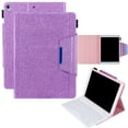 thumbnail image 1 of Flip Case Compatible with iPad 8th/7th Generation (10.2 Inch) & iPad Air (3rd Generation, 10.5") & iPad Pro Tablet (10.5 Inch) - Folding Stand Wallet Leather Cover Case with Auto Sleep Wake (Purple), 1 of 5