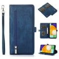 thumbnail image 1 of Flip Case Cover for Samsung Galaxy S23 FE Case, Multi-Card Zipper Wallet Phone Case Leather Folio Flip Wallet Magnetic Wallet Case Phone Cover Case for Samsung Galaxy S23 FE, Blue, 1 of 6