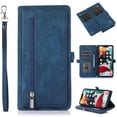 thumbnail image 1 of Flip Case Cover for iPhone 15 Plus Case, Multi-Card Zipper Wallet Phone Case Leather Folio Flip Wallet Magnetic Wallet Case Phone Cover Case for iPhone 15 Plus Back Cover, Blue, 1 of 8