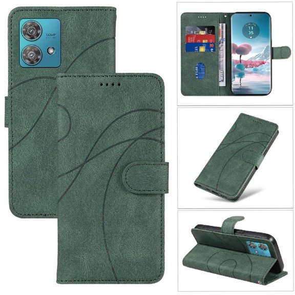 Flip Case For FLOODKING Motorola Edge 40 Neo 5G Card Slots and Kickstand Function Skin Feel Leather