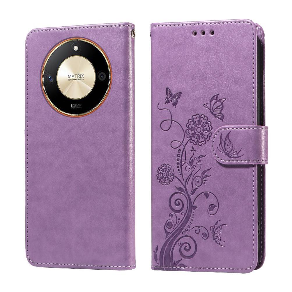Flip Case For Honor X9B Cardslots Flip Leather Flower
