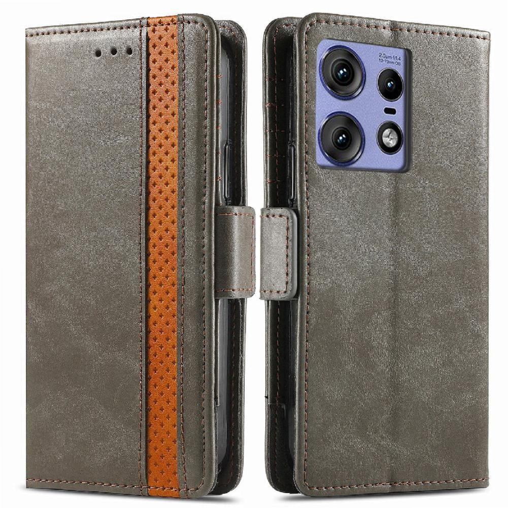 Flip Case For Motorola Edge 50 Pro Multicolor Splicing Wallet Business