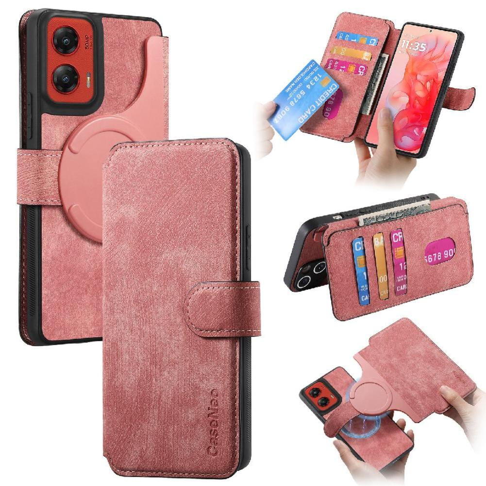 Flip Case For Motorola Moto G Stylus 5G 2024 Retro Shielding Material Card Stand Wallet