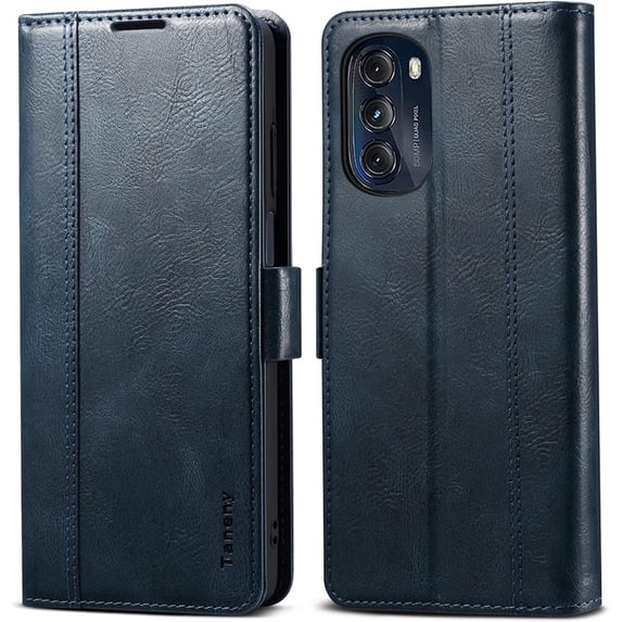 Flip Case for Moto G 5G 2022,Flip Fold Leather Wallet Case with RFID Blocking Credit Card Slot and Kickstand Magnetic Closure Protective Cover for Motorola Moto G 5G 2022 (Blue)