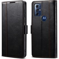 Flip Case for Motorola Moto G Play 2023/Moto G Pure 2021,Flip Fold Leather Wallet Case with Credit Card Slot and Kickstand Magnetic Closure Protective Cover Phone Case(Black)