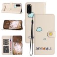 thumbnail image 1 of Flip Case for Samsung Galaxy S20, PU Leather Wallet Case with Card Slots Magnetic Clasp Stand Function Cover Lovely Animal Pattern Lanyard Drop Protective for Samsung Galaxy S20 - Beige, 1 of 6