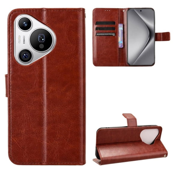 Flip Case for Huawei Pura 70 All-in-One Wallet Multifunctional Folio Flip Cover with Card Holder and Detachable Wrist Strap