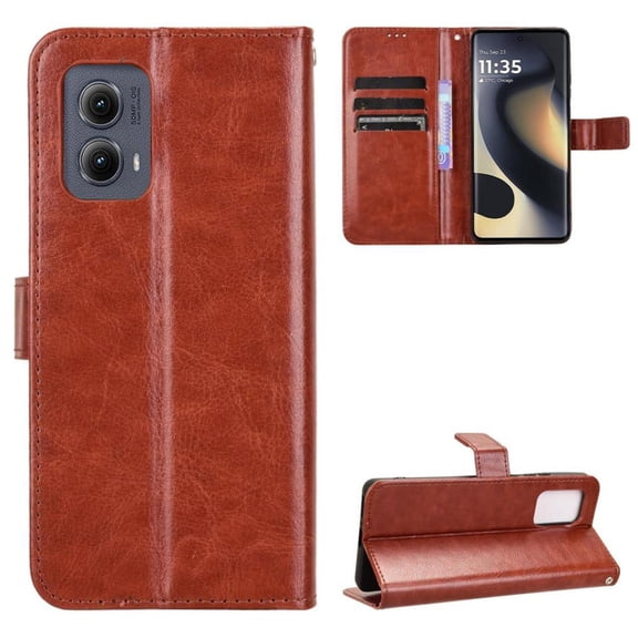 Flip Case for Motorola Edge 2024 5G All-in-One Wallet Multifunctional Folio Flip Cover with Card Holder and Detachable Wrist Strap