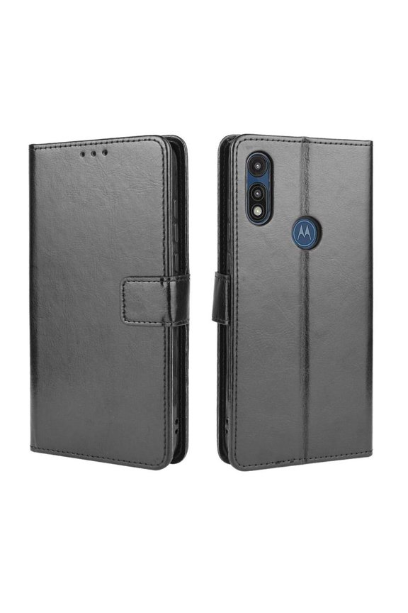Flip Case for Motorola MOTO E 2020 All-in-One Wallet Multifunctional Folio Flip Cover with Card Holder and Detachable Wrist Strap