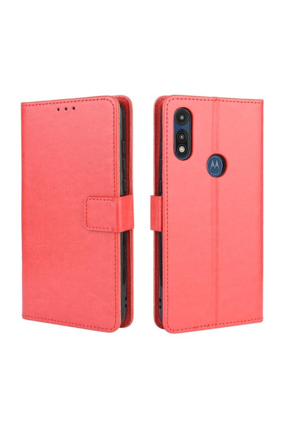 Flip Case for Motorola MOTO E 2020 All-in-One Wallet Multifunctional Folio Flip Cover with Card Holder and Detachable Wrist Strap