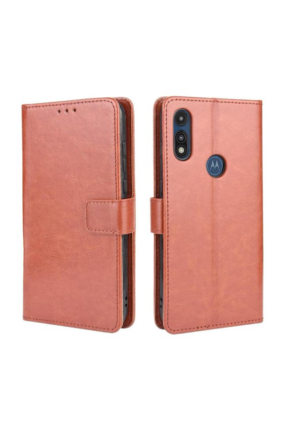 Flip Case for Motorola MOTO E 2020 All-in-One Wallet Multifunctional Folio Flip Cover with Card Holder and Detachable Wrist Strap