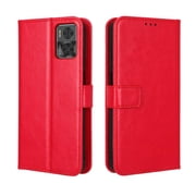 Flip Case for Motorola MOTO E22 4G/E22i All-in-One Wallet Multifunctional Folio Flip Cover with Card Holder and Detachable Wrist Strap