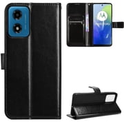 Flip Case for Motorola MOTO G04/G04S All-in-One Wallet Multifunctional Folio Flip Cover with Card Holder and Detachable Wrist Strap