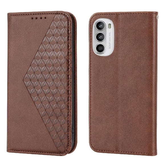 Flip Case for Motorola Moto G Stylus 4g 2022 Wallet Daily Use Hand Strap Rhombus Shape Stand