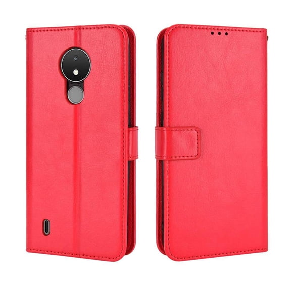 Flip Case for Nokia C21 All-in-One Wallet Multifunctional Folio Flip Cover with Card Holder and Detachable Wrist Strap