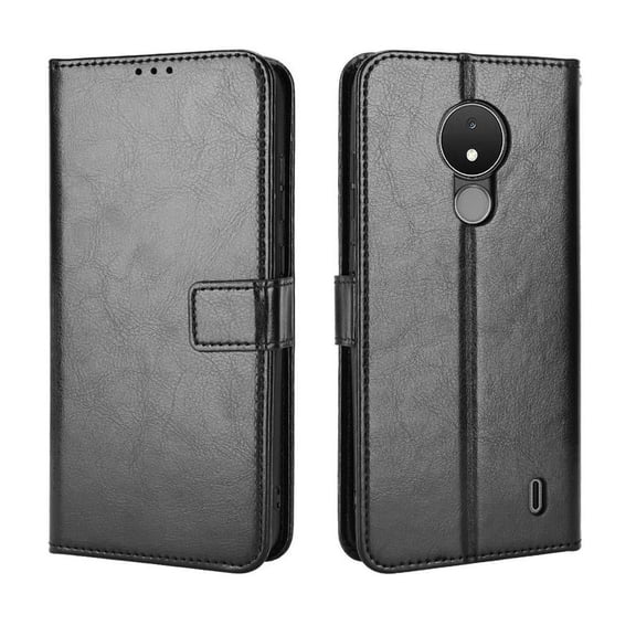 Flip Case for Nokia C21 All-in-One Wallet Multifunctional Folio Flip Cover with Card Holder and Detachable Wrist Strap