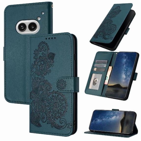 Flip Case for Nothing Phone 2a Flip Folio Book Kickstand Protective with Card Slot Stand Pu Leather Magnetic Closure