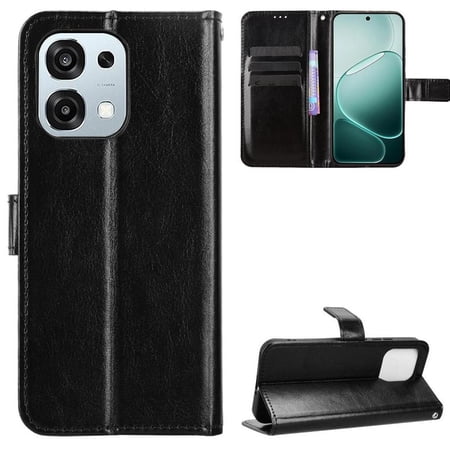 Flip Case for OPPO A6 4G All-in-One Wallet Multifunctional Folio Flip Cover with Card Holder and Detachable Wrist Strap