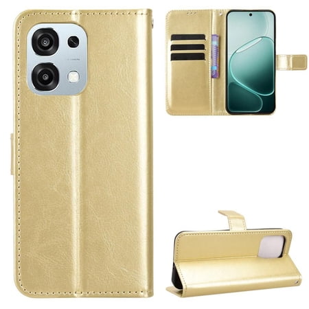Flip Case for OPPO A6 4G All-in-One Wallet Multifunctional Folio Flip Cover with Card Holder and Detachable Wrist Strap