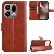 Flip Case for OPPO Find X9 All-in-One Wallet Multifunctional Folio Flip Cover with Card Holder and Detachable Wrist Strap