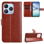 Flip Case for OPPO Realme 15T 5G All-in-One Wallet Multifunctional Folio Flip Cover with Card Holder and Detachable Wrist Strap